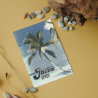 Postal Poster de Viajes Vintage de Ibiza España