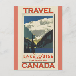 Postal Poster de Viajes Vintage de Lake Louise Canada