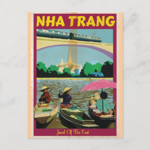Postal Poster de viajes vintage de Nha Trang