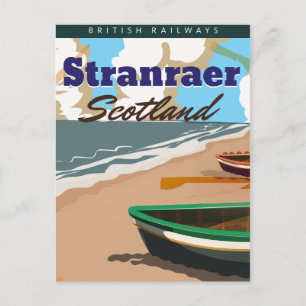 Postal Poster de viajes vintage de Stranraer Scotland