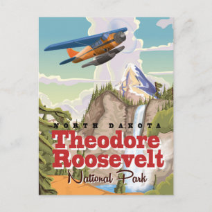 Postal Poster de viajes vintage de Theodore Roosevelt Par