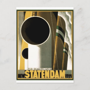 Postal Poster de Viajes Vintage: Holland America Statenda