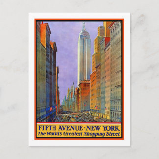 Postal Poster de Viajes Vintage, Nueva York