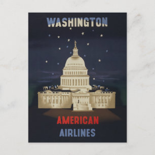 Postal Poster De Viajes Vintage Para American Airlines
