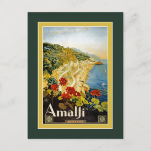 Postal Poster De Viajes Vintage Para Italia Postcard