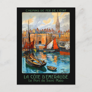 Postal Poster de Viajes Vintage Restaurado de France Sain