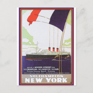 Postal Poster de Viajes Vintage: Southampton Nueva York