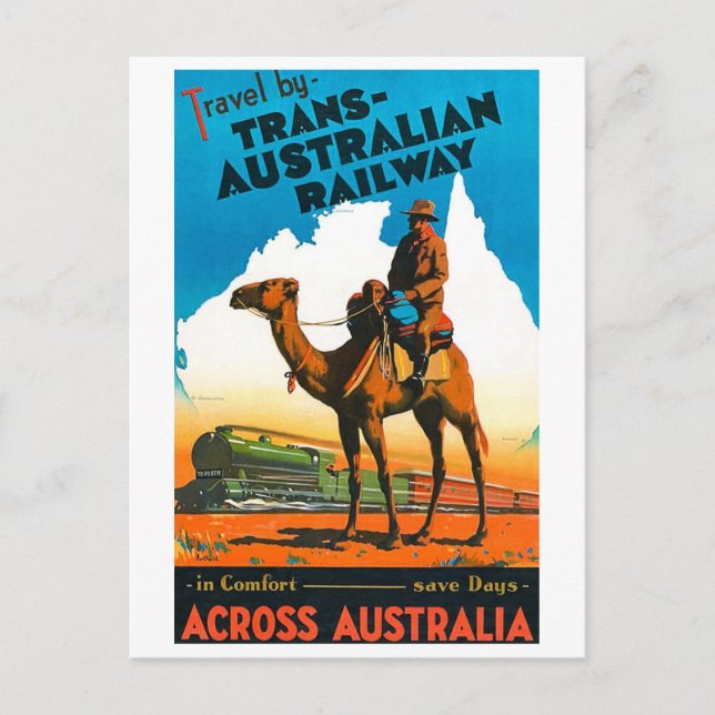 Postal Poster de Vintage Commonwealth Railways (Anverso)