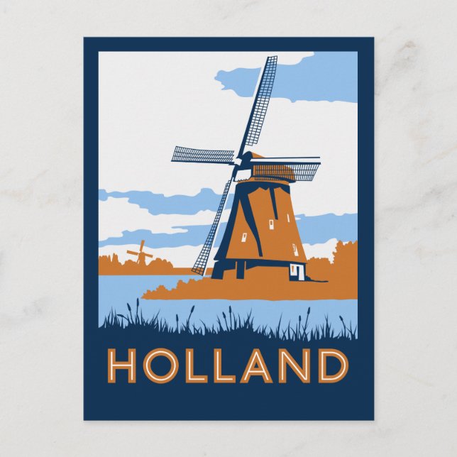 Postal Poster de Vintage Holland (Anverso)