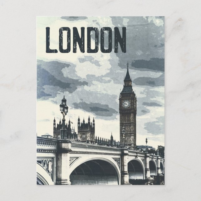 Postal Poster de Vintage London (Anverso)