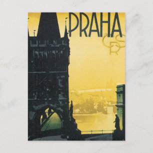 Postal Poster de Vintage Praha