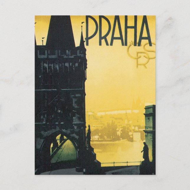 Postal Poster de Vintage Praha (Anverso)