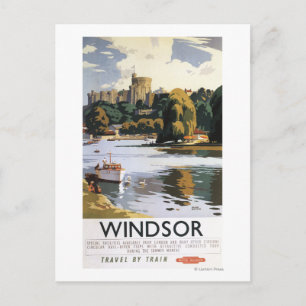 Postal Poster del Castillo del Támesis de Windsor en los
