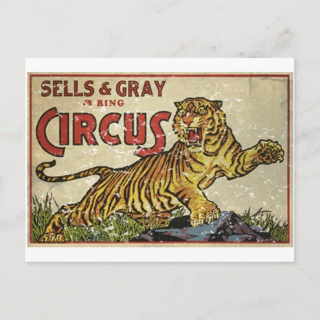 Postal Poster del circo ventilado - alrededor de 1930 - a (Anverso)