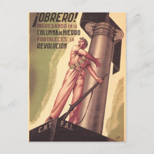 Postal Poster del CNT-FAI de 1936