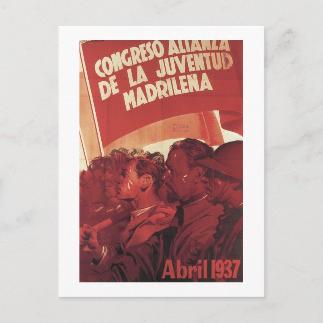 Postal Poster del Congreso de la Juventud y Propaganda de (Anverso)