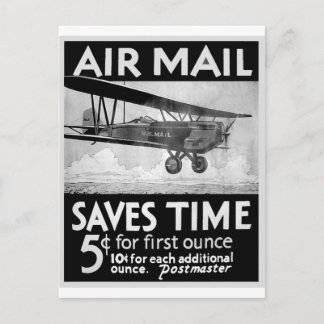 Postal Poster del correo aéreo