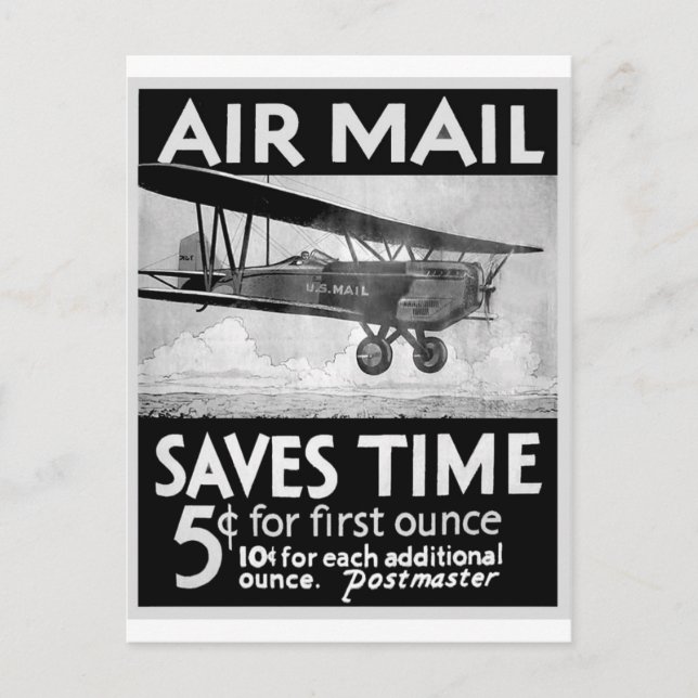 Postal Poster del correo aéreo (Anverso)