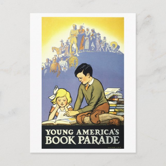 Postal Poster del "Desfile del libro de los jóvenes estad (Anverso)