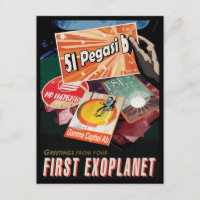Poster del espacio retro-Exoplanet Discovery 51 Pe