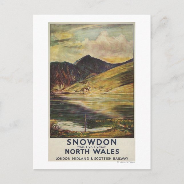 Postal Poster del ferrocarril Snowdon Mountain View (Anverso)