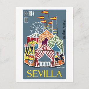 Postal Poster del Festival de Sevilla 1960