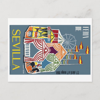 Postal Poster del Festival de Sevilla 1960 en España