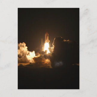 Postal Póster del lanzamiento nocturno del transbordador