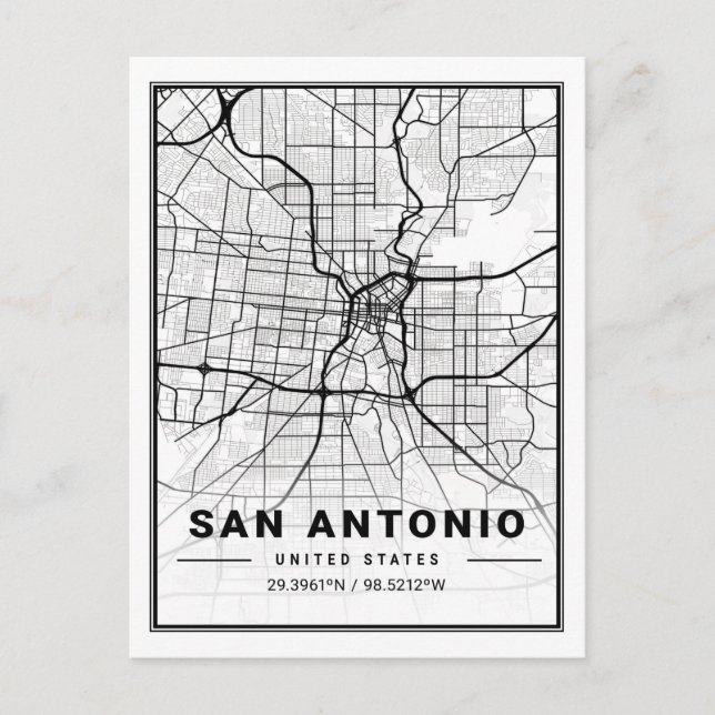 Postal Poster del mapa de ciudades de viaje de San Antoni (Anverso)