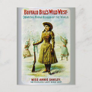Postal Póster del Oeste Salvaje de Buffalo Bill Annie Oak