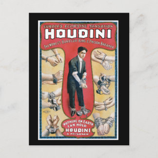 Postal Poster del rey publicidad de la esposas de Houdini