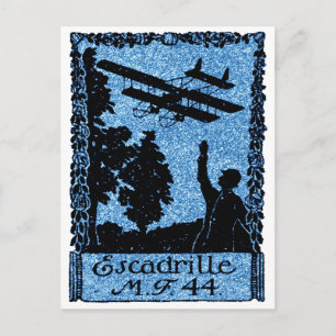 Postal Poster del Servicio Aéreo Francés WWI