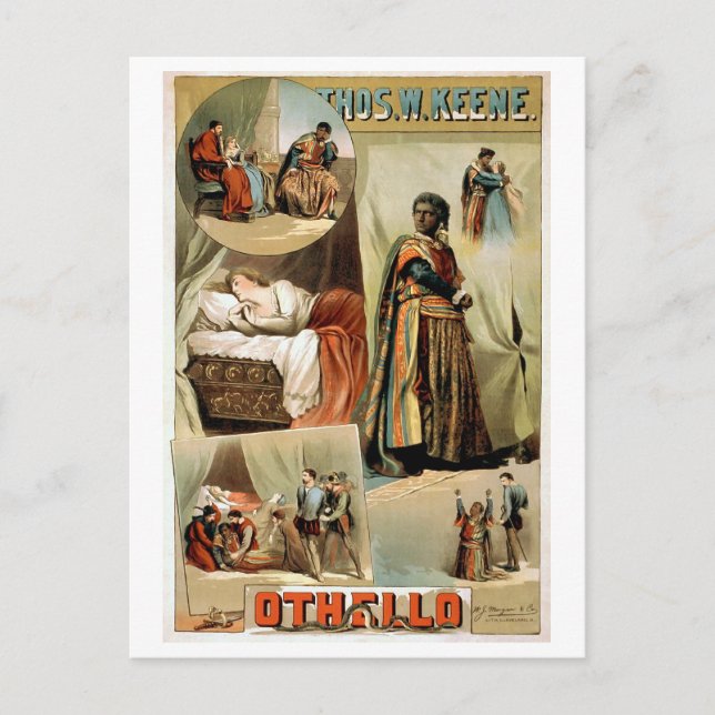 Postal Poster del Teatro Othello Vintage (Anverso)