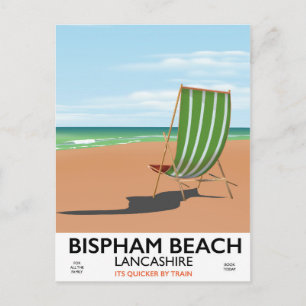 Postal Poster del tren de cosecha de vintage de Watchet S