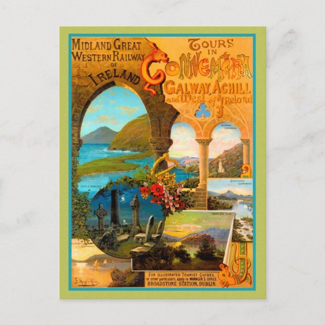 Postal Poster del viaje de Galway (Anverso)