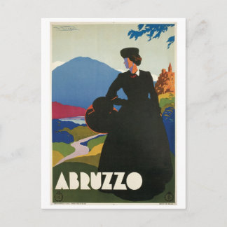 Postal Poster del viaje del vintage de Abruzos, Italia