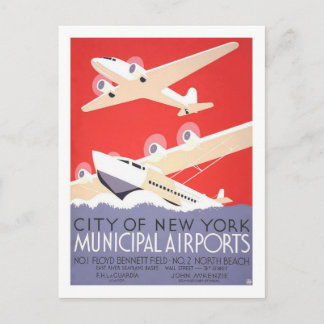 Postal Poster del viaje del vintage, Nueva York