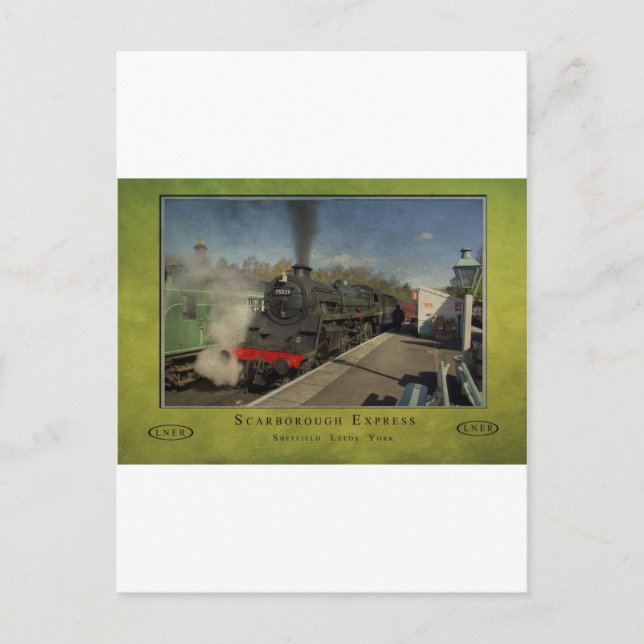 Postal Poster del Viejo Ferrocarril (Anverso)