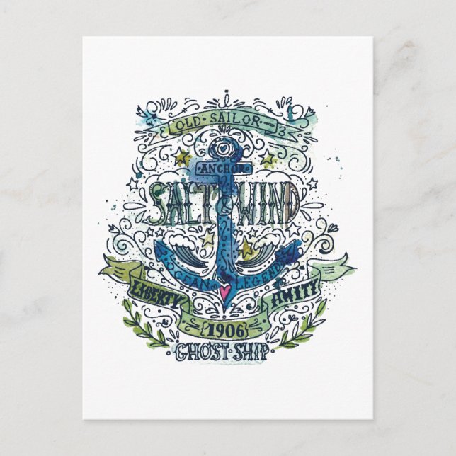 Postal Poster del viejo marinero (Anverso)