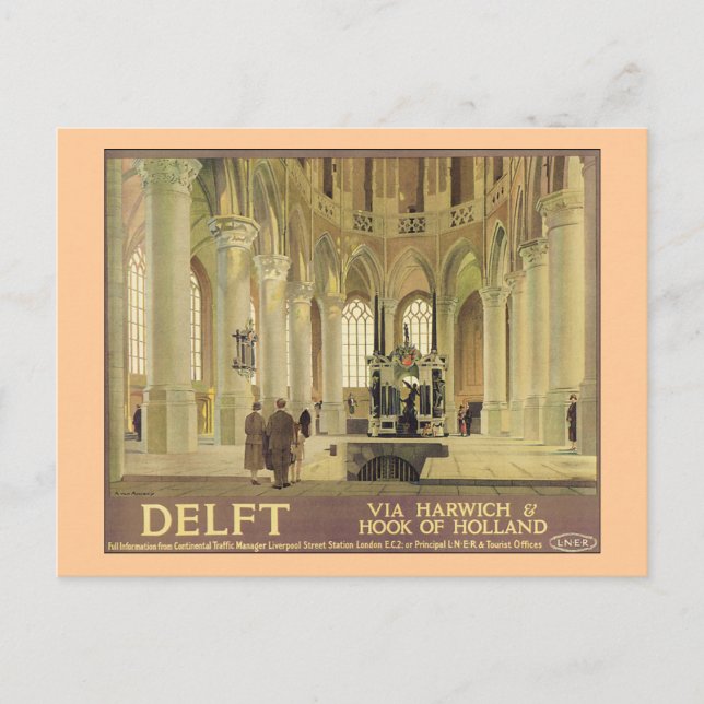Postal Poster Delft LNER (Anverso)