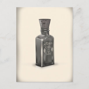 Postal Póster divertido de botella de Aceite de Serpiente