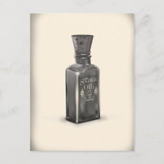 Postal Póster divertido de botella de Aceite de Serpiente