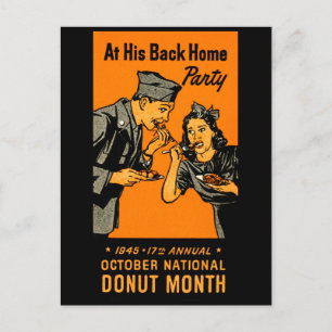 Postal poster Donut 1945