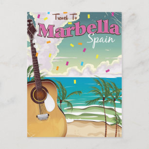 Postal Poster español de vacaciones de Marbella