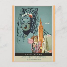 Postal Poster Español de Viajes Vintage