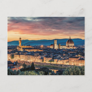 Postal Poster Florencia al atardecer