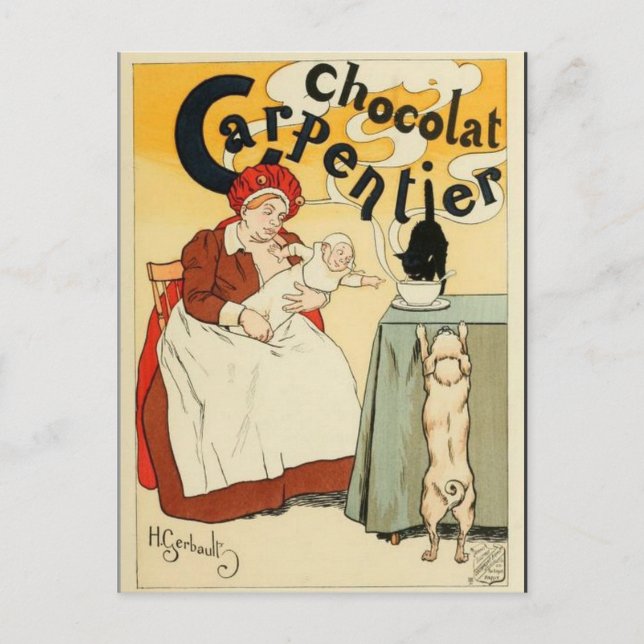 Postal Poster francés Belle Epoque vintage (Anverso)