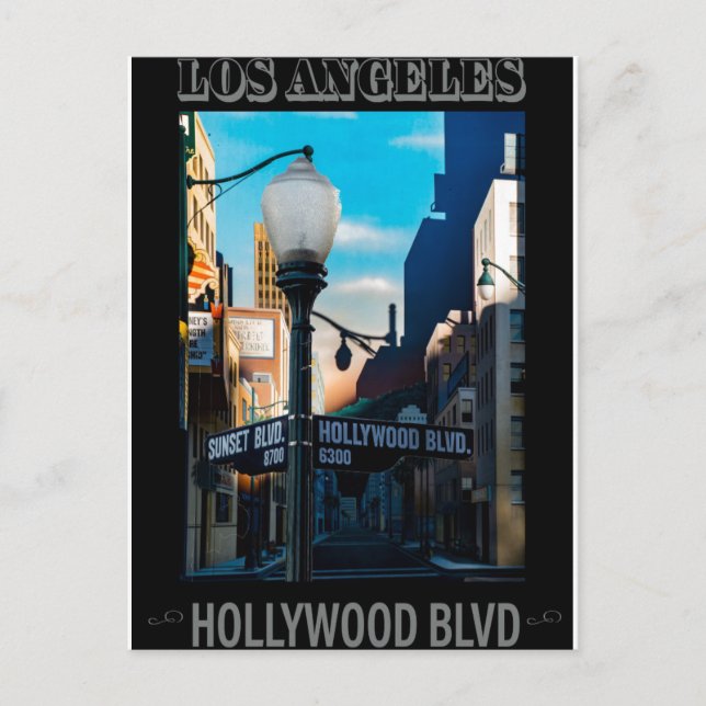 Postal Poster Hollywood Blvd. (Anverso)