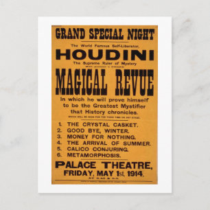 Postal Poster Houdini