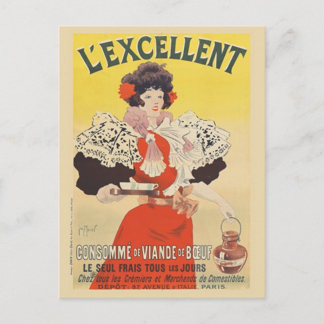 Postal Poster L'Excellent France Vintage 1895 (Anverso)